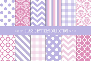 Purple And Pink Classic Patterns