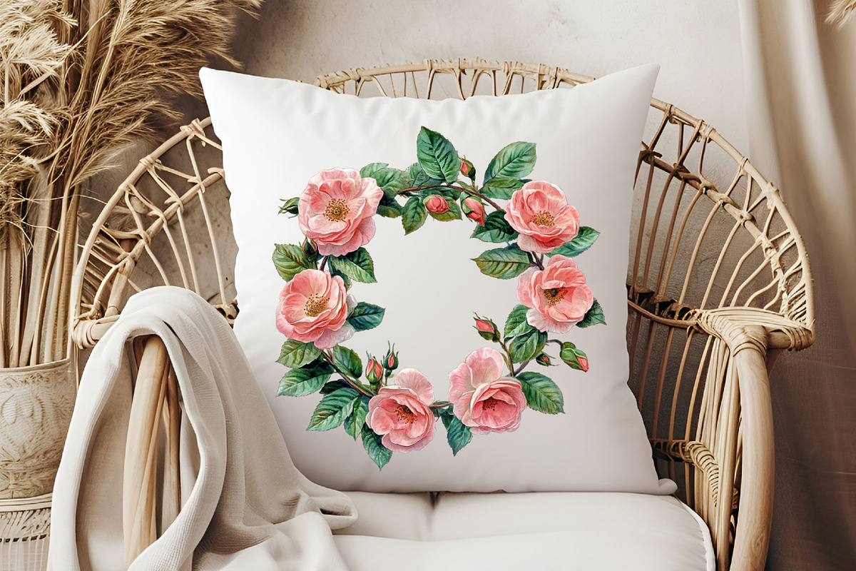 Spring Lithograph Roses Clipart, an Illustration by Pixels.Craft (Photo 7 of 7)