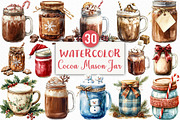 Christmas Hot Cocoa Mason Jar PNG, an Illustration by Craft Nest (Thumbnail 1 of 6)