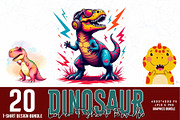 20 Groovy Dinosaur Clipart Bundle, an Illustration by Sofia's Fashion (Thumbnail 1 of 3)