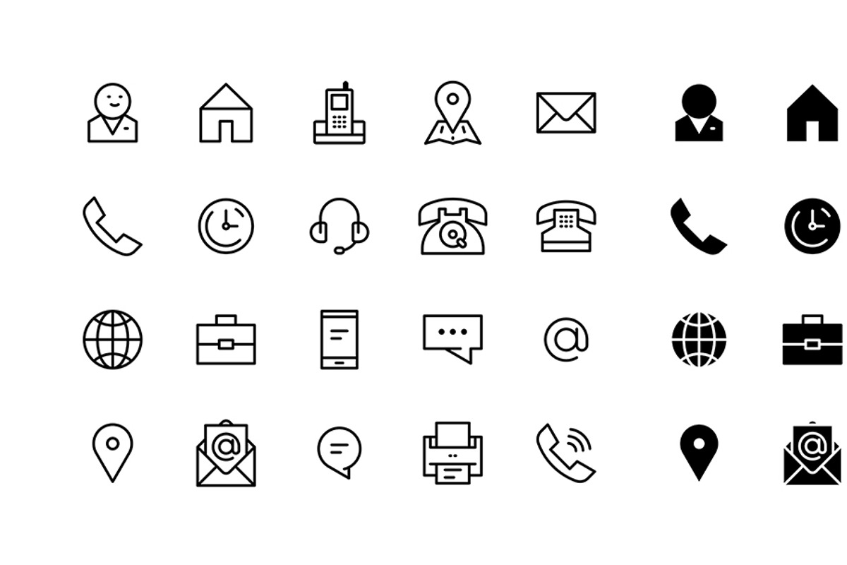 Business card contact icon, an Icon by Volyk (Photo 2 of 11)