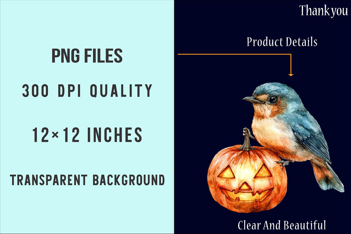 Halloween Birds Clipart, an Illustration by SinaCreation (Photo 4 of 5)