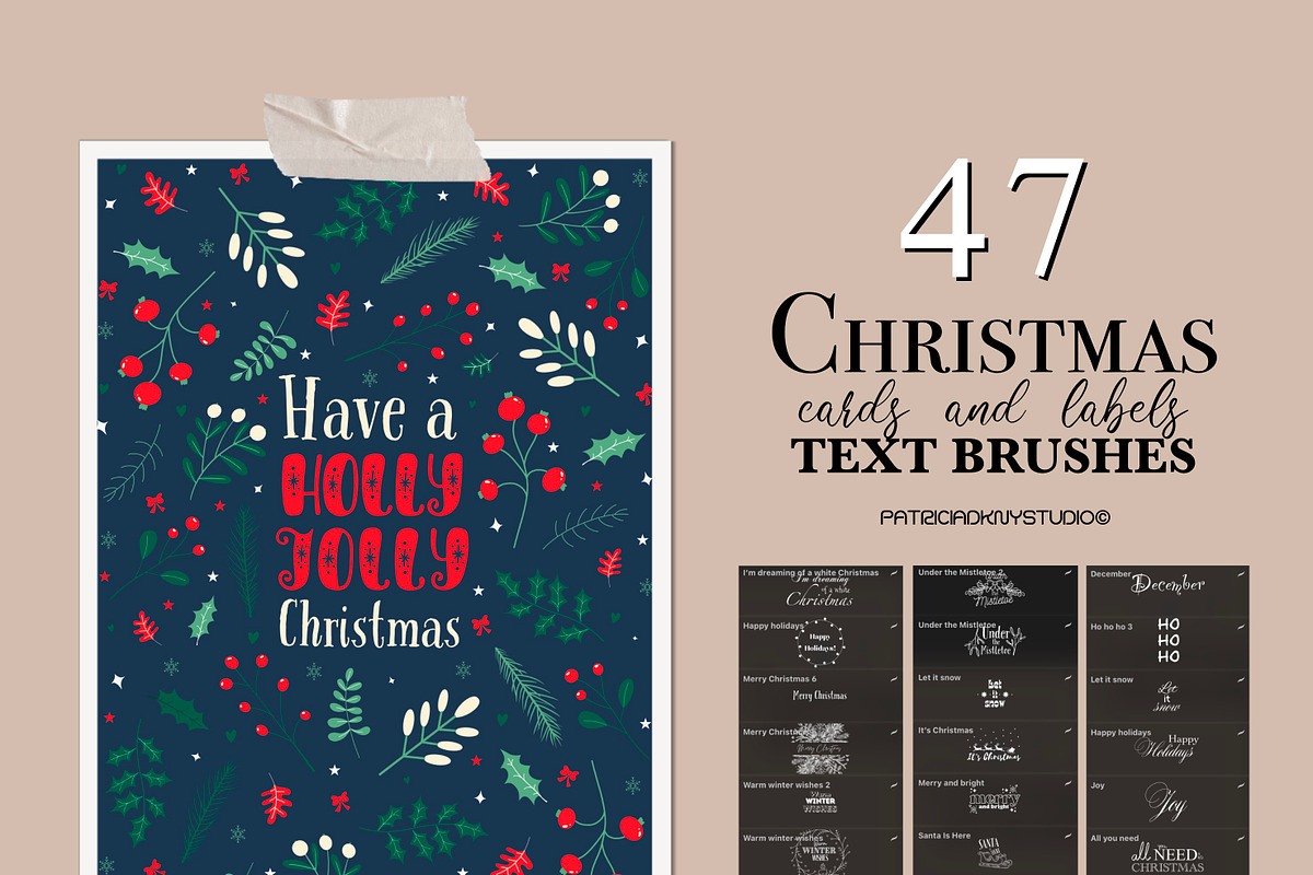 Procreate Christmas Card Creator, a Brush Add-On by PDknyStudio (Photo 4 of 9)