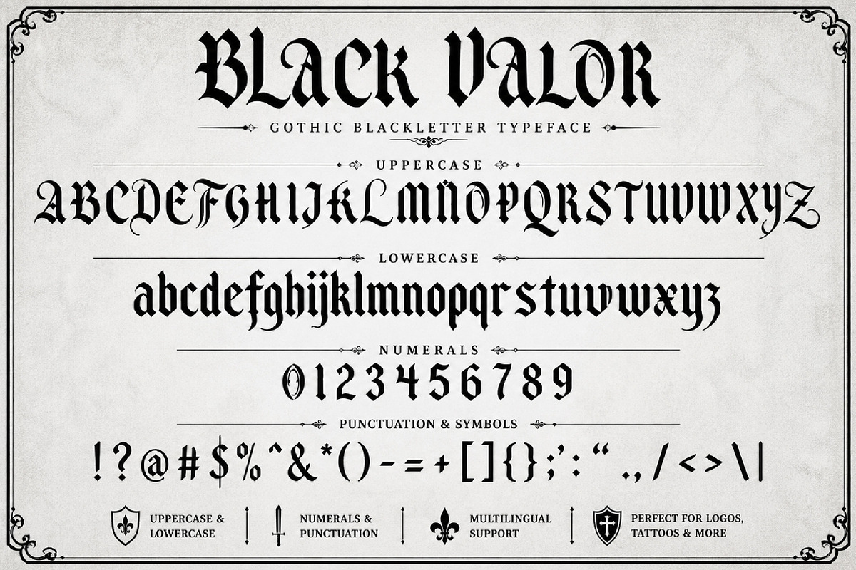 Black Valor, a Blackletter Font by Wow Magic (Photo 3 of 3)