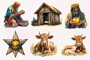 Christmas Nativity Sublimation Clipa, an Illustration by Dream Creation (Thumbnail 4 of 6)