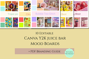 Y2K Juice Bar Mood Boards Kit