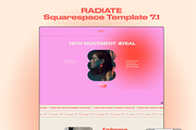 Squarespace 7.1 Template: Radiate ⓪, a Websites & App Template by dunagency (Thumbnail 2 of 9)