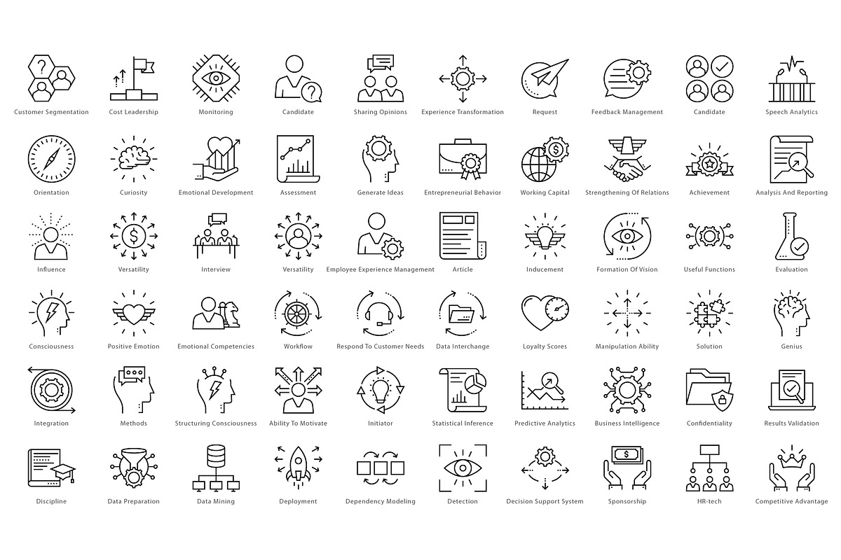 1270 Business Line Icons, an Outline Icon by Creative Stall (Photo 15 of 22)