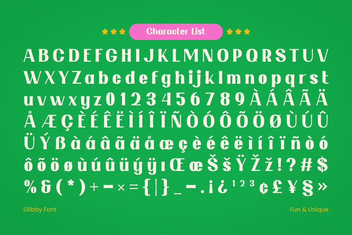 Glibby - A Playful Display, a Sans Serif Font by Brand_Hero (Photo 2 of 10)
