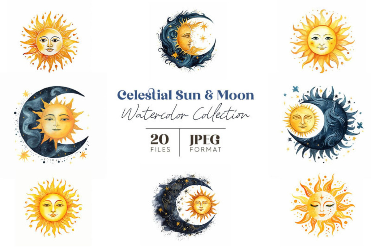 Celestial Sun & Moon, a Seasonal Illustration by artsy-fartsy (Photo 1 of 5)