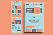 Travel Landing Page Wireframe Design, a Wireframe Template by MightyDesign (Thumbnail 1 of 9)