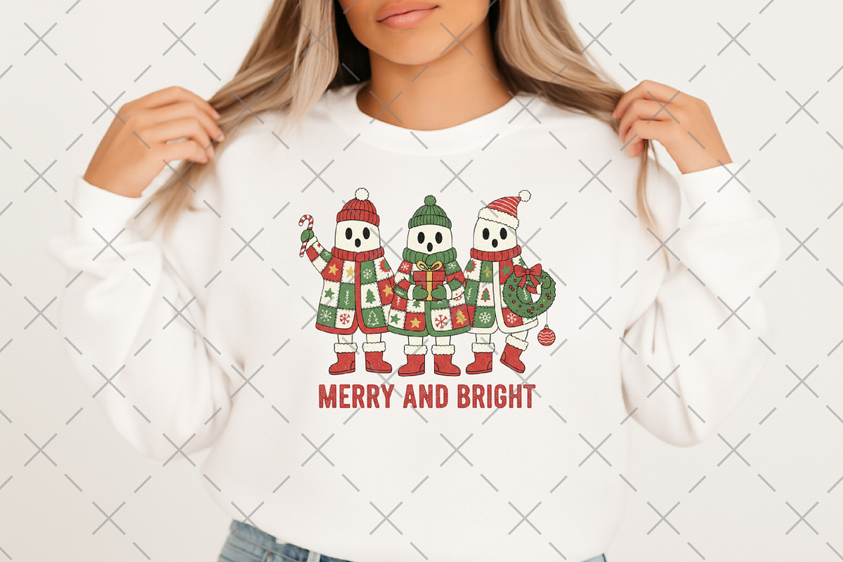 Merry Bright Christmas Ghosts, an Illustration by Craft Nest (Photo 2 of 6)