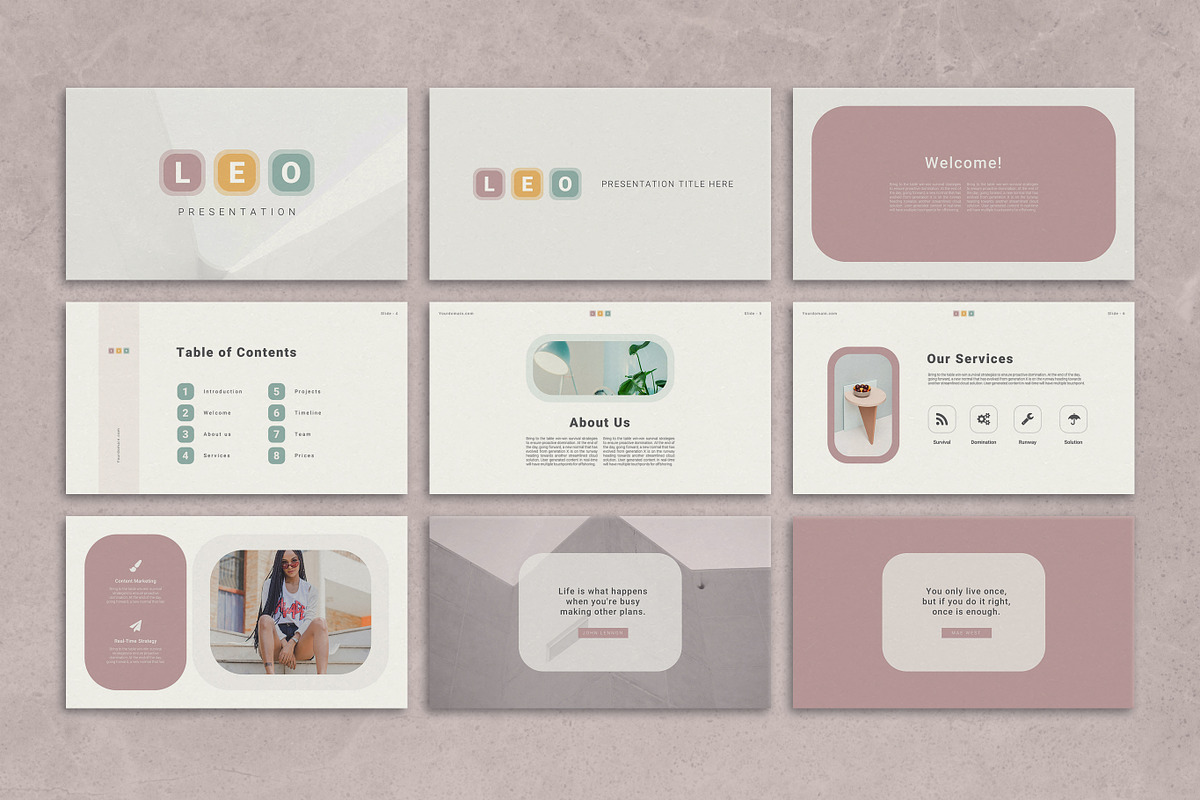 Leo Presentation Template, a Presentation Template by SlideStation (Photo 2 of 8)