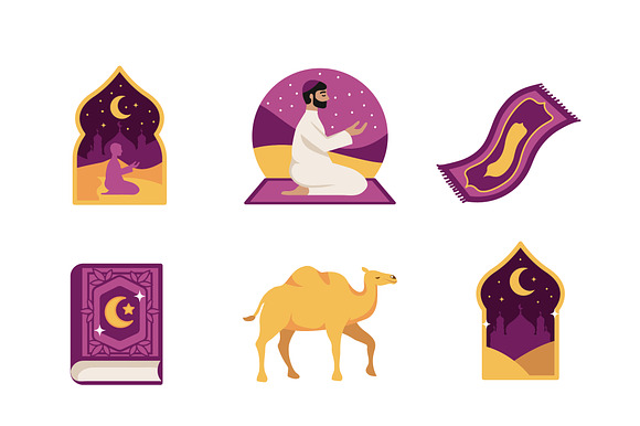 Umrah Islam Illustration Set preview 2