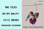 Quirky Valentine Birds Clipart Bundl, an Illustration by SVGArt (Thumbnail 3 of 8)