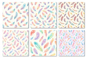 Feather Watercolor Digital Paper, a Pattern Graphic by Dream Creation (Thumbnail 4 of 5)