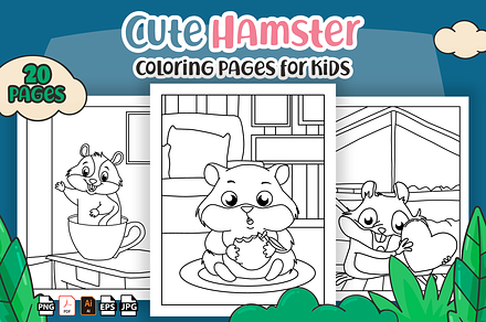 Hamster Coloring Pages for Kids