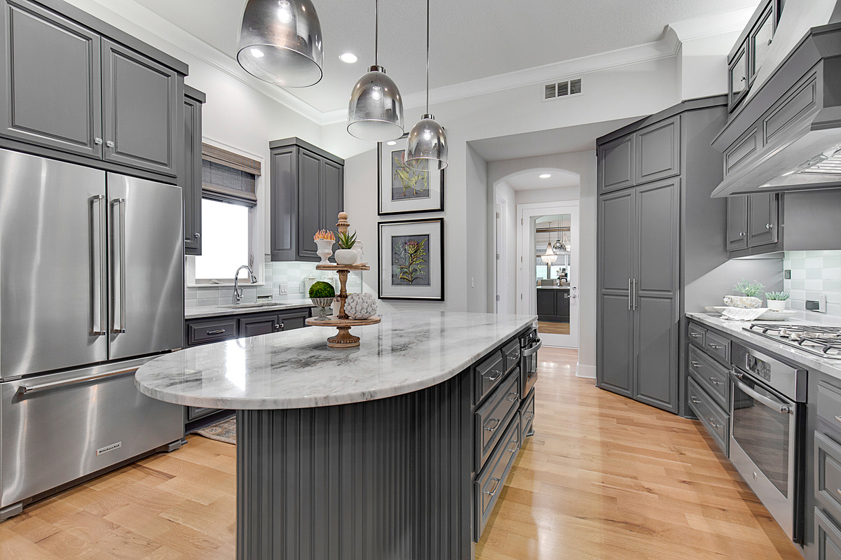 Gray and White Modern Kitchen, an Architecture Photo by Water Street Photography (Photo 1 of 2)