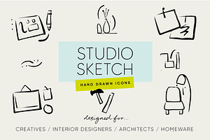 Interior Designer Architect Icons, an Outline Icon by CreativeWilderness