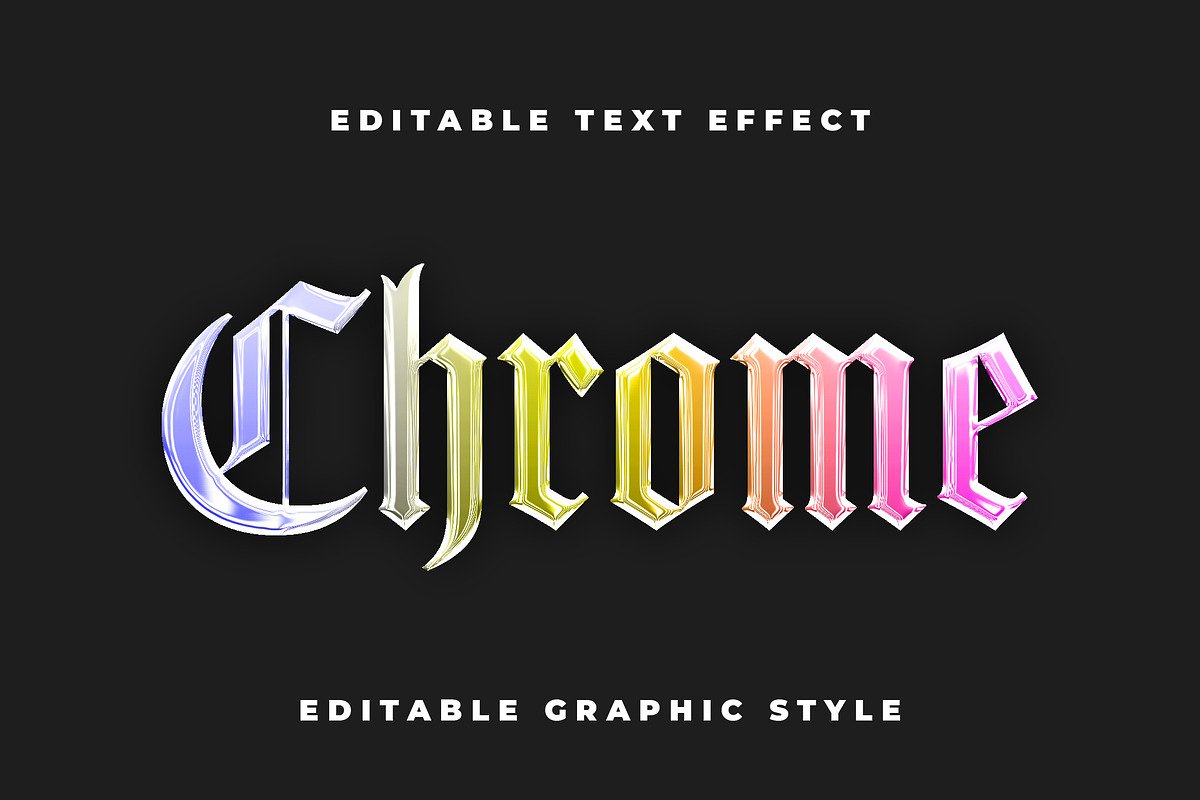 Glossy Gradient Medieval Text Effect