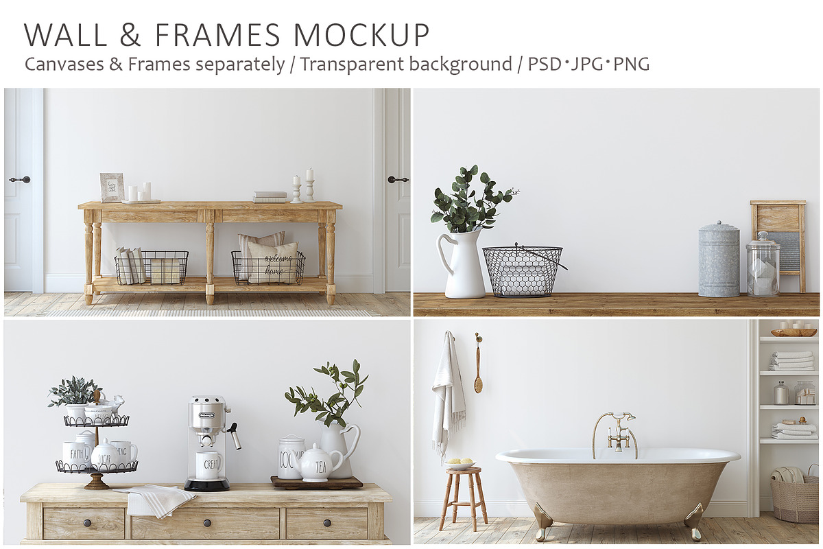 FARMHOUSE Wall&Frame Mockups, a Poster Template by MyHomeMockups (Photo 1 of 11)