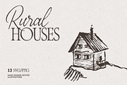 Rural House Sketches Collection, an Object Illustration by TheMountBirdStudio (Thumbnail 1 of 6)
