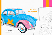 Groovy Gouache for Procreate, a Brush Add-On by Sofydoll Designs (Thumbnail 4 of 8)