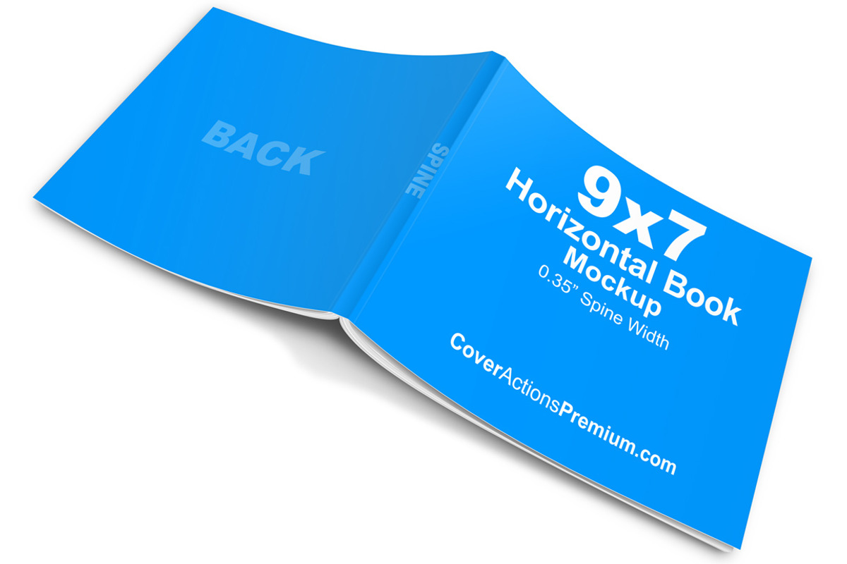 Landscape Softcover Book Mockup, a Print Template by Cover Actions Premium (Photo 3 of 7)