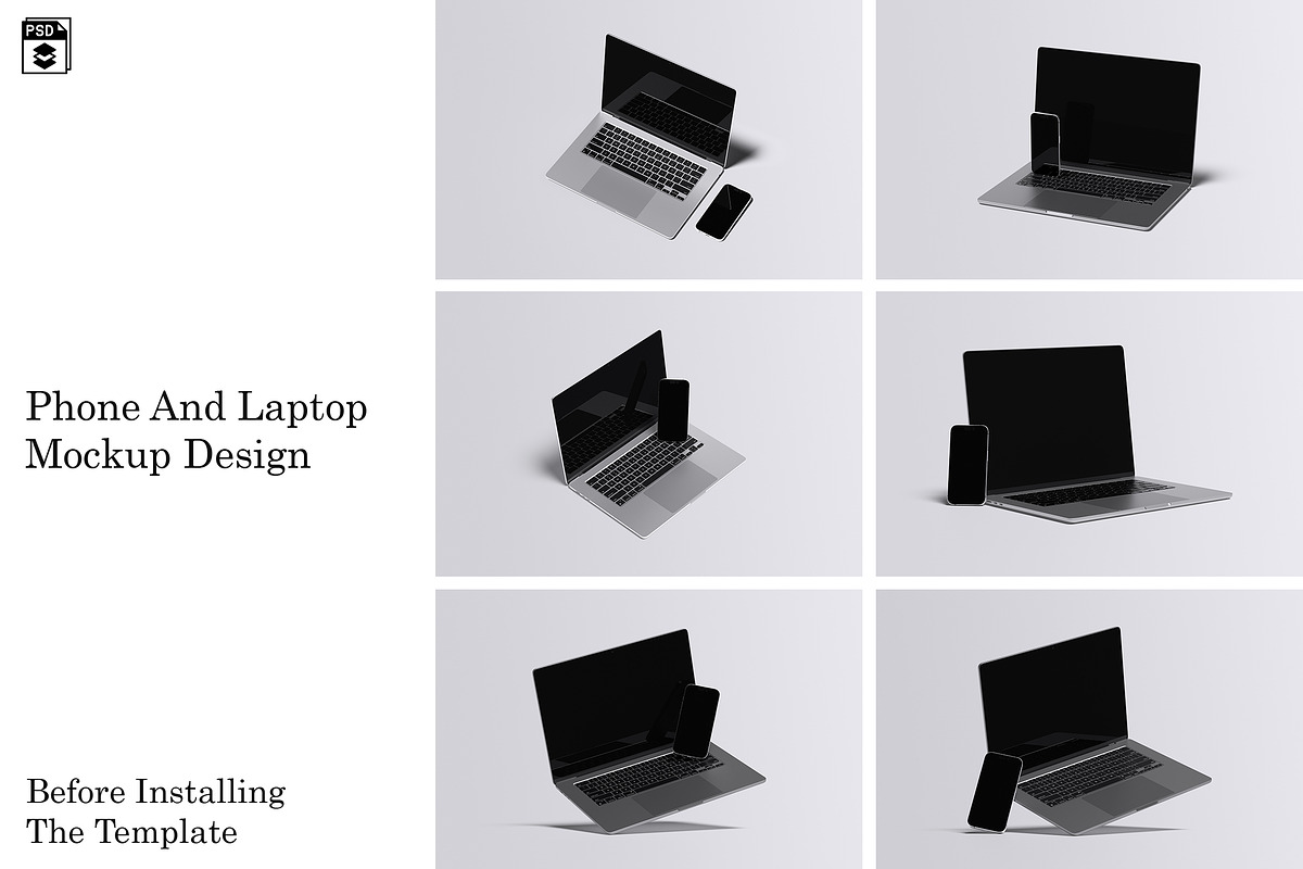 Phone And Laptop Mockup, a Device Mockup by Riel Concept (Photo 2 of 8)