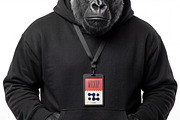 Gorilla Character Mockup Set, a Merchandise Mockup by dpi (Thumbnail 2 of 9)