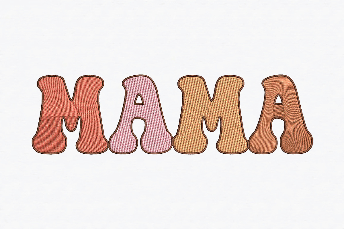Mama Embroidery Design, an Illustration by CraftArtStudio (Photo 1 of 4)