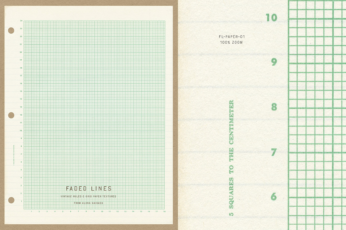 Vintage Ruled & Grid Paper Textures, a Texture Graphic by alonahaidash (Photo 13 of 15)