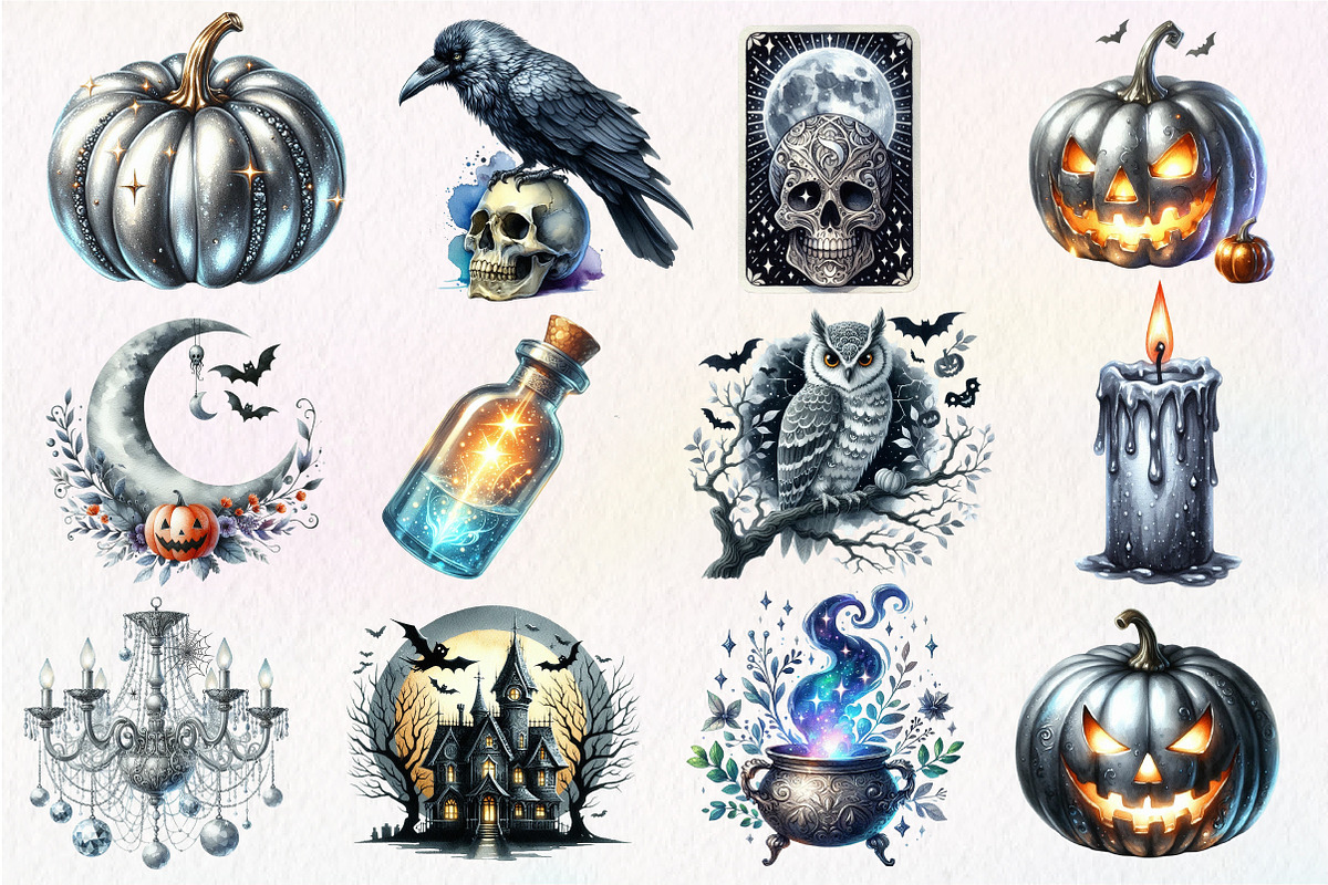 Sliver Halloween Clipart PNG, an Illustration by Dream Creation (Photo 4 of 5)