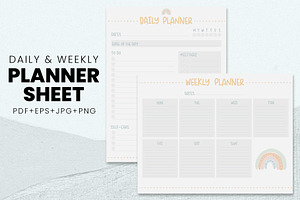 Daily and Weekly Planner Sheets