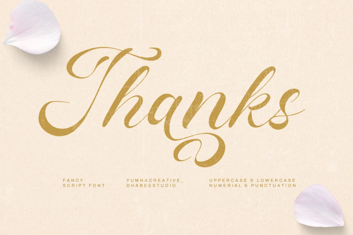 Fenshui – Fancy Script Font, a Script Font by Dhabee (Photo 14 of 17)