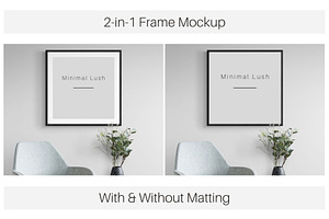 Square (2in1) Black Frame Styled