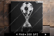 Football Trophy Soccer Ball Prize, a Background Graphic by LaseredNinja (Thumbnail 4 of 7)