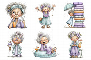 Summer Funny Grandma Clipart, an Illustration by Daily.Designs (Thumbnail 3 of 7)