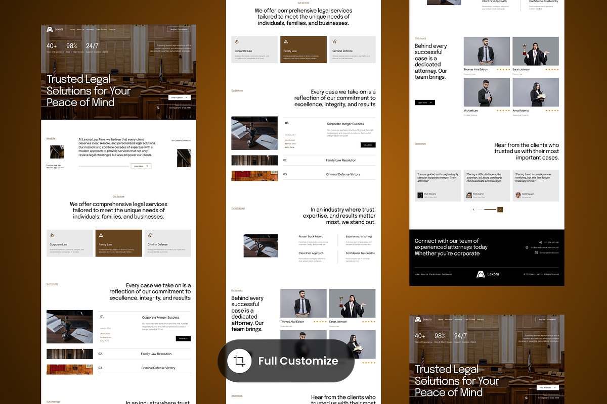 Lexora - Law Firm Landing Page preview 3