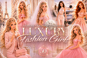 Luxury Fashion Girls, a Person Illustration by MarisoArt