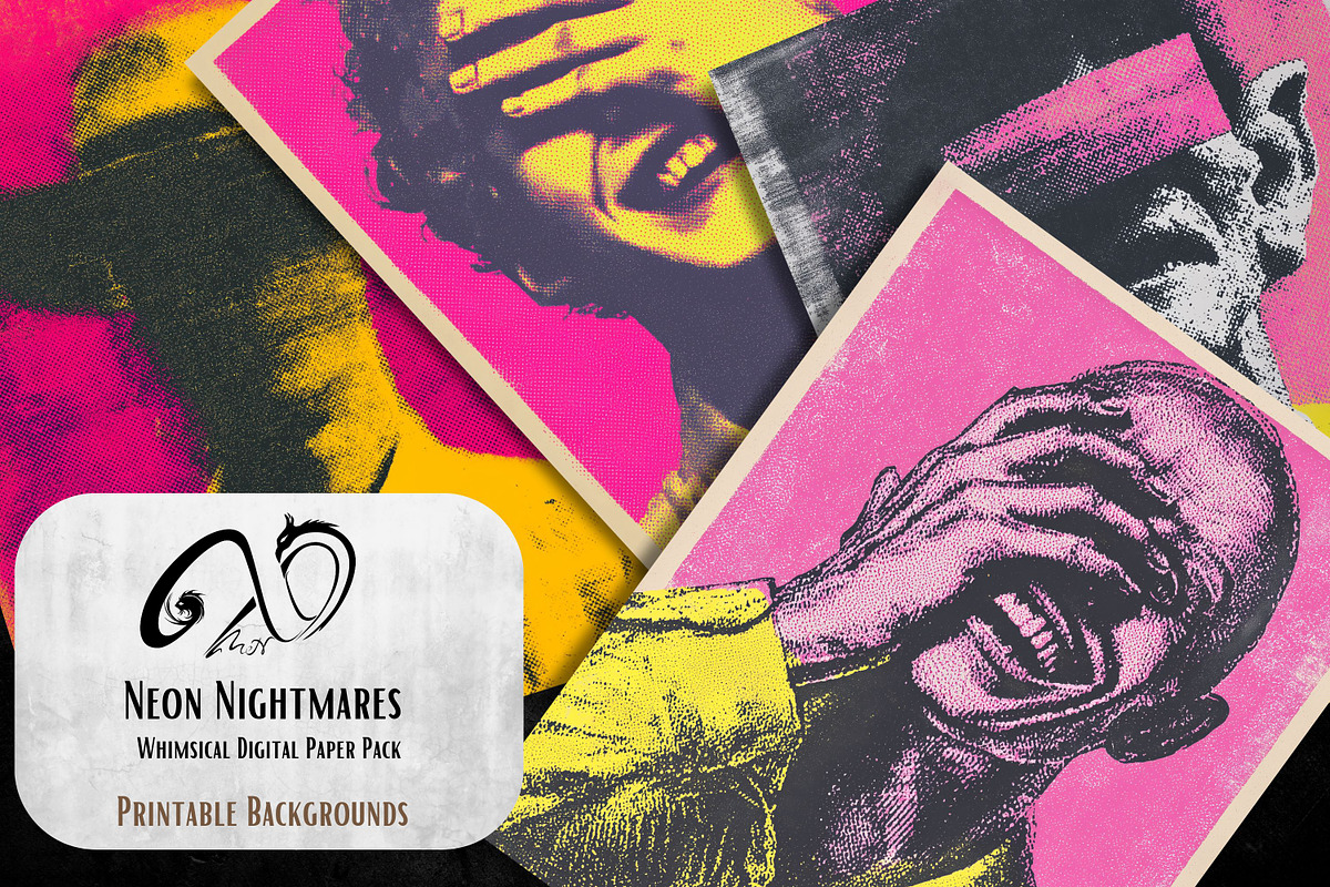 Neon Nightmares: Retro Horror, a Background Graphic by NiiiNArt (Photo 7 of 9)