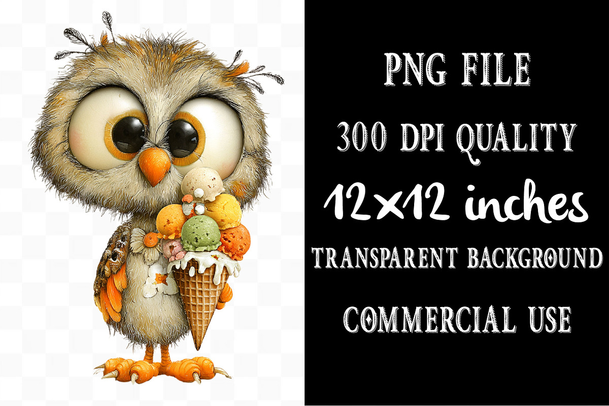 Summer Owl Whimsical Clipart, a Seasonal Illustration by Designking (Photo 4 of 5)