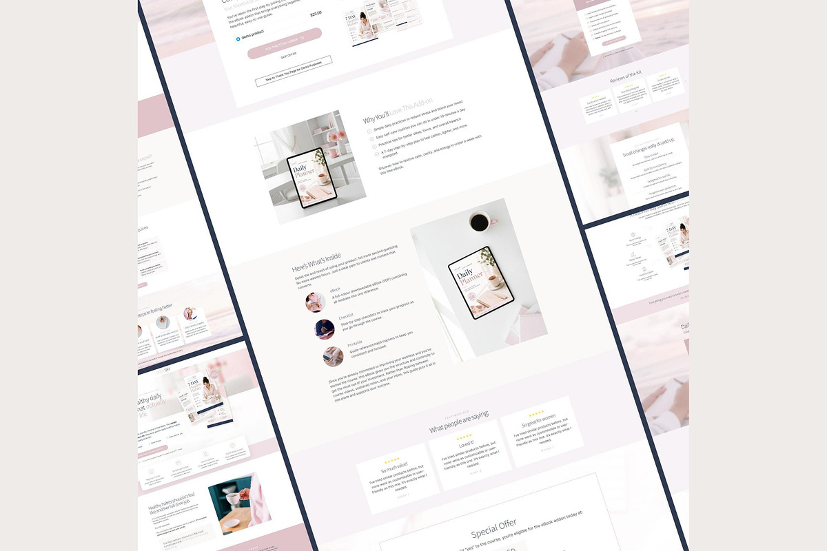 Systeme.io Rosy Sky Sales Funnel, a Landing Page Template by Hayley's Digital Hub (Photo 9 of 10)