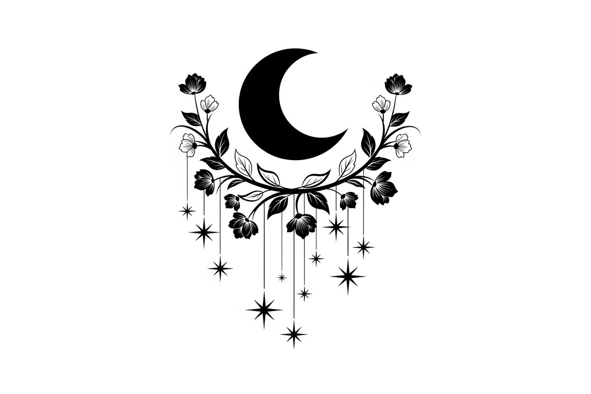 Moon Hanging Silhouette Bundle, an Illustration by Gaye Art (Photo 22 of 31)
