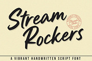 Stream Rockers, a Handwritten Font by Struggle Studio (Thumbnail 1 of 8)