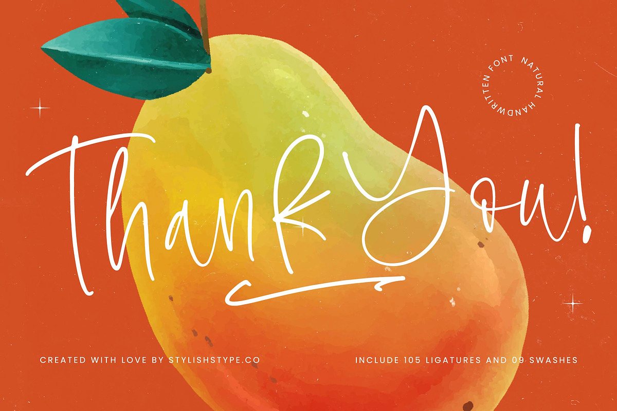 Sensation Fruity Natural Handwritten, a Script Font by stylishtype.co (Photo 20 of 20)