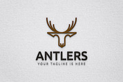 Strong Antlers Deer Roe Animal Logo, a Branding & Logo Template by jongcreative (Thumbnail 1 of 3)