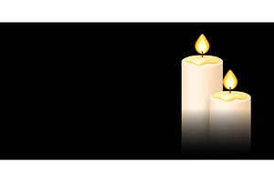 Black background with two burning, an Illustration by GraphiShop