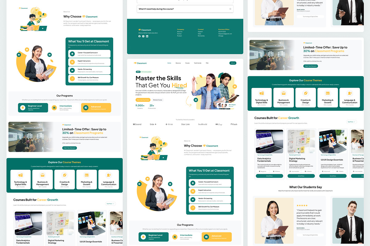 Academy Landing Page for Education, a Landing Page Template by Font Kingdom (Photo 4 of 5)