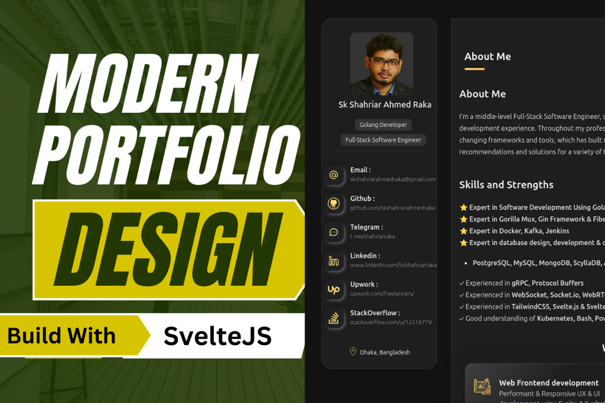 DarkGolden Customizable Portfolio, a React Template by skshahriarahmedraka (Photo 1 of 13)